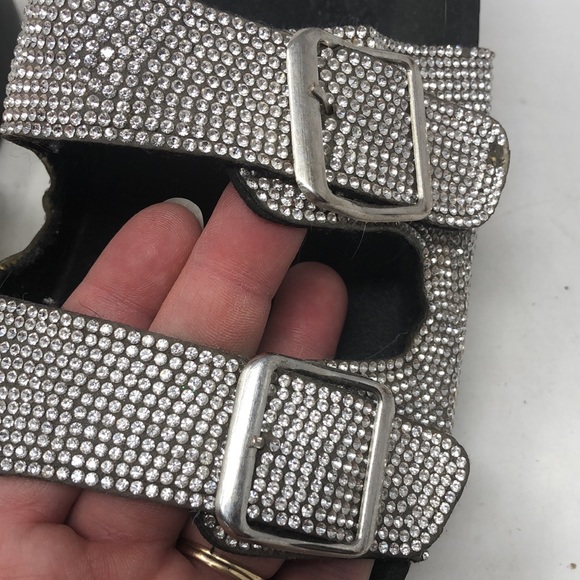 Dunes Two Strap Starlight Bling Crystal Sandals Slides - Picture 8 of 8